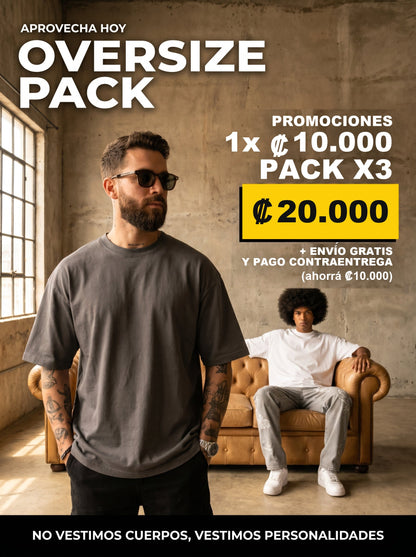 Pack de 3 oversize por ₡20.000